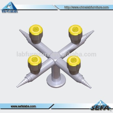 four way pipe fitting/gas fitting/lab equipment