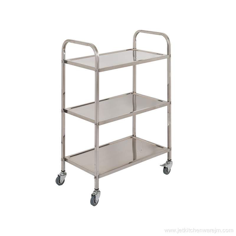 Dismounting Three Tiers Stainless Steel Food Trolley