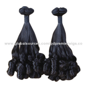 Grade 7A+ 100% Peruvian Virgin Hair Machine-made Weft, Classic Curl for Africa Market, stock Item