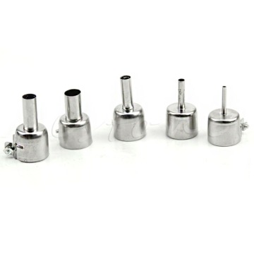 5Pcs Universal Meatal Heat Gun Resisting Nozzles Hot Air Guns Silver for 45x24mm -Y103