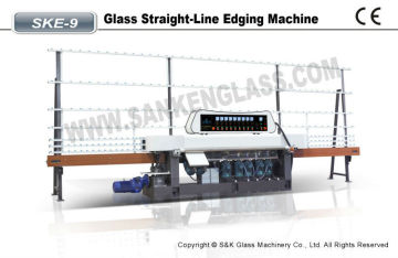 Straight line edging machine for flat edge