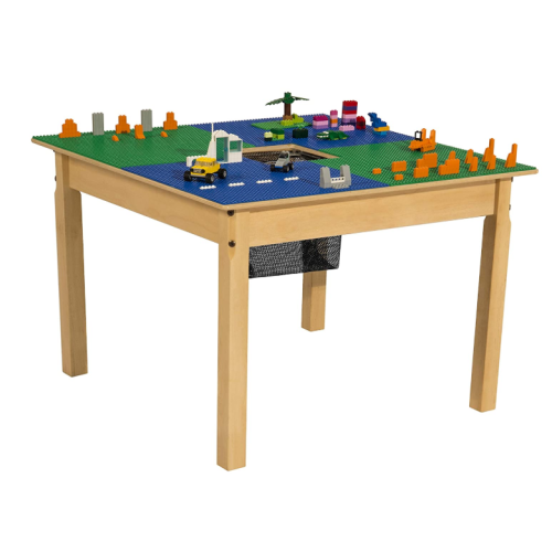 GIBBON legos wooden table, Building Block Table, Craft Table and Sensory Table with Storage legos wooden table