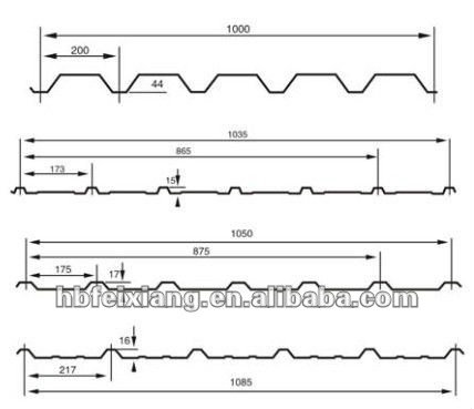 FX hebeivarious model of shutter door roll forming machine