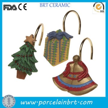 Christnas design decorate good selling Resin Shower Hook