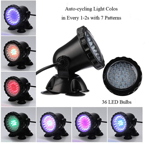 Remote Submersible Aquarium Light 36-LED Landscape Spotlight