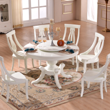 Solid funitures dining room furniture dinette sets farmhouse round dining table
