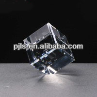 blank glass block, glass cube, crystal cube