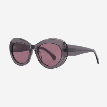 Oval and Retro Acetate Female Sunglasses