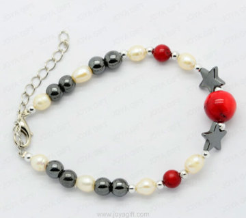 hematite freshwater pearl bracelets