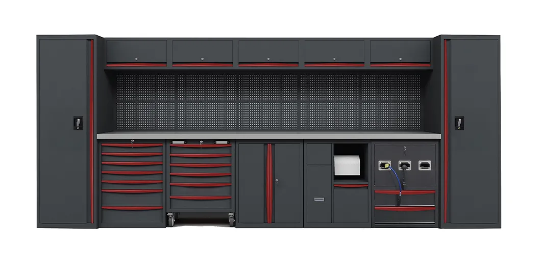 Free Combination Heavy Duty Garage Storage Workshop Tool Cabinet Workbench