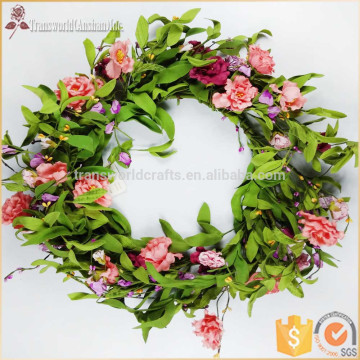 Decorative artificial flower wreath, wreath hanger, foam wreath, plastic wreath frame, spring door wreaths