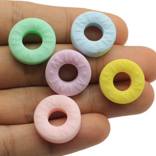 Niedliche Harz Fruchtschleife flache Rückseite Candy Loop Cabochon Kawaii Harz 3D Donut Cabochons Craft DIY