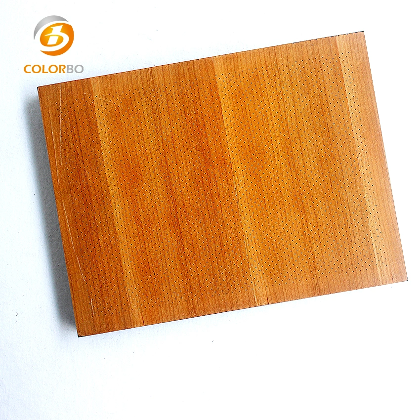 Super Micro Perforation Wood Fiber Timber Absorbing Material Acoustic Panel