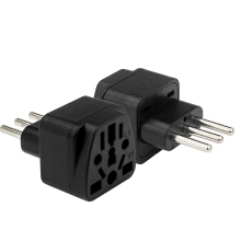 Italy IT Travel Plug Adapter Kit: EU/UK/AU/IN/CN/JP/Asia/Italy/Brazil to IT Type L 3 Prong Grounded Wall Plug