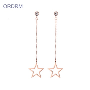 Factory Production Wholesale Star Cutout Custom Earrings