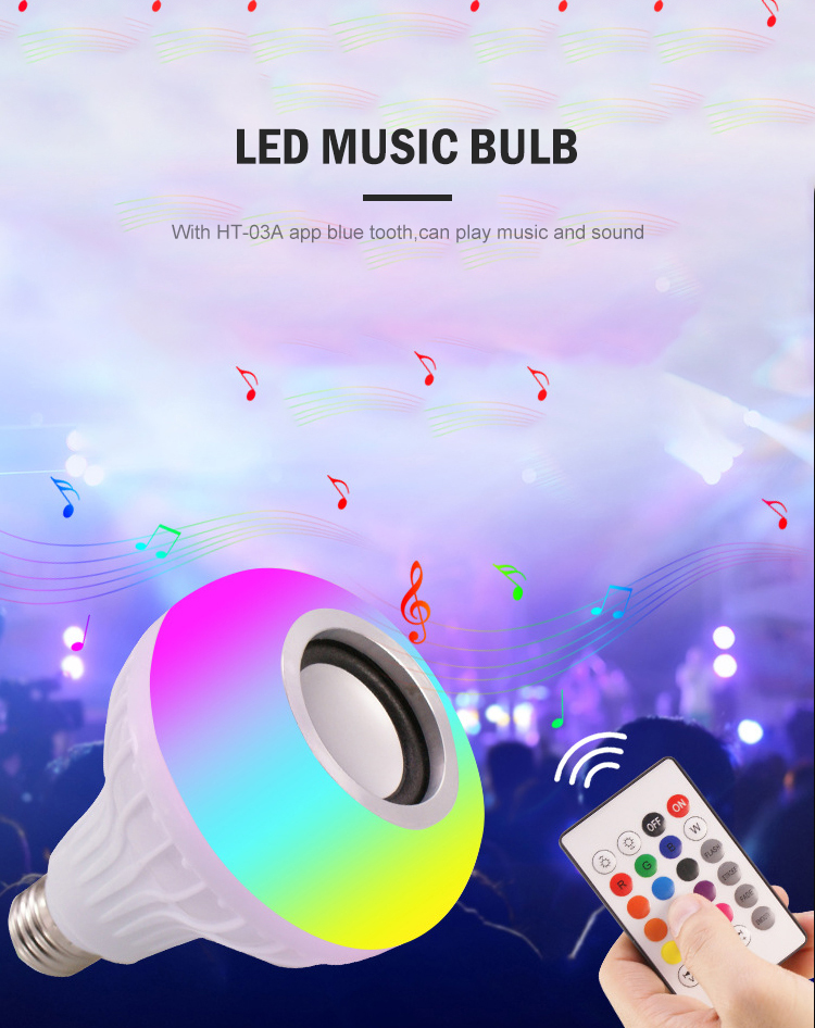 OKELI China Manufacturer E27 B22 10W Smart Phone Control Multi Color Led Music Bulbs Prices