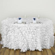 white round petal tablecloth