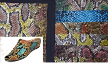 Fashion Synthetic Leathers for Shoes with Snake Grain
