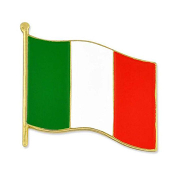 Customized Italian World Flag Enamel Lapel Pins
