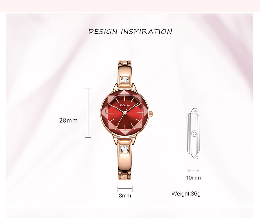 KIMIO K6312 Fashion Women's Bracelet Watches Crystal Ladies Quartz Watch Casual Women's Dress Watch Wristwatches