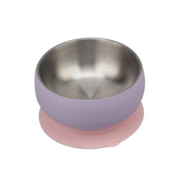 Baby Feeding Bowl with Silicone Base and Lid