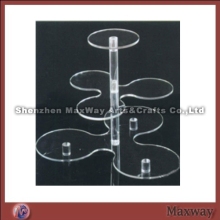 Clear Finely Designed Acrylic Cup Cake Display Stand Rack
