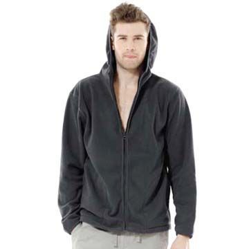 Men's polar fleece jackets with hood, 100% polyester, full zip,casual and fashion,keeps dry and warm