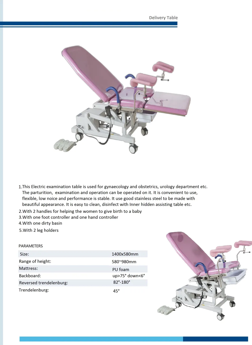 Electric Obstetric Examination Bed