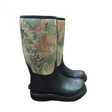 Lightweight waterproof wedge welly ,camo waterproof boots,neoprene waterproof boots