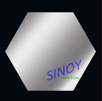 hexagon shaped decorative wall mirror , irregular shaped mirror