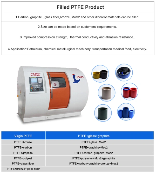 PTFE NBR PU Billets Semi-Finished Tube by CNC Machine Tube