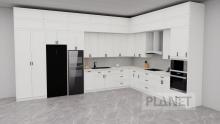 L Shaped European Shaker Design Kitchen Cabinet