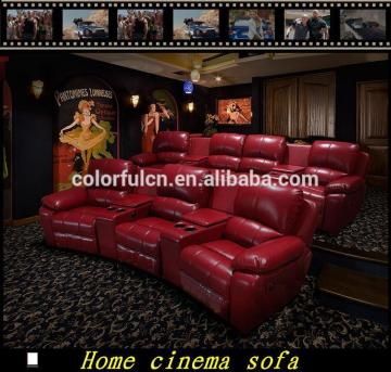 Modern Genuine Reclining Leather Home Cinema Chair 4D LS601