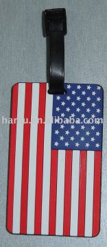 Patterned Soft PVC Luggage Tag Plastic Luggage Tag