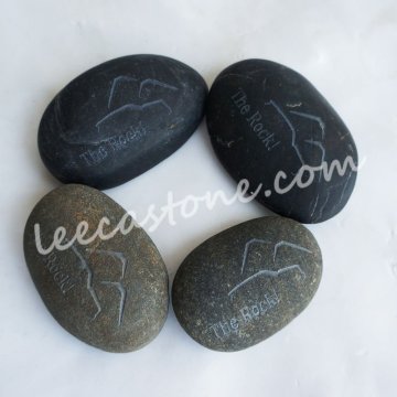 Mix color engraved stone with words