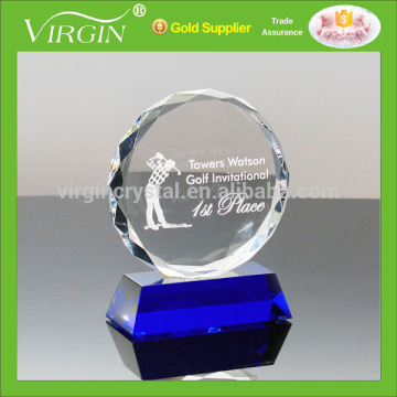 Blank glass crystal trophy and awards