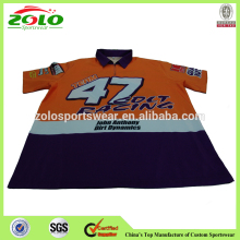 Hight Quality Sublimation Custom Racing Clothing, 1/4 Hidden Zipper Pit Crew Apparel