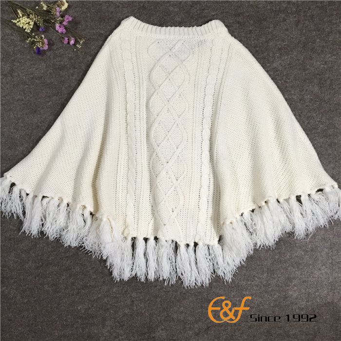 white sweater poncho 