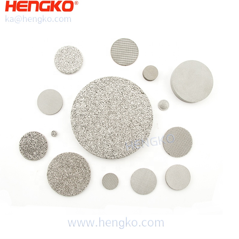Liquid oil filtration system used stainless steel powder sintering filter disc for oil filter