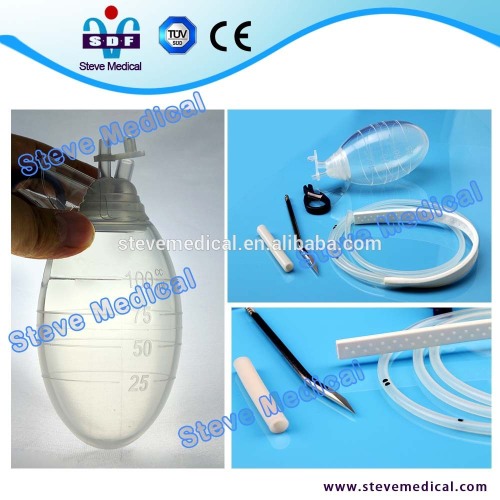High-end stylish design CE marked silicone reservoir drainage tube, Disposable, Sterile