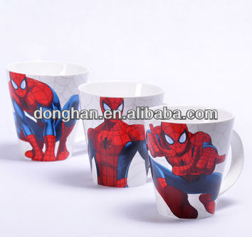 2013 attrative printing spiderman mug made in china