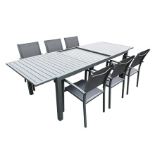 Expandable Patio Coffee Table - Outdoor Metal Furniture