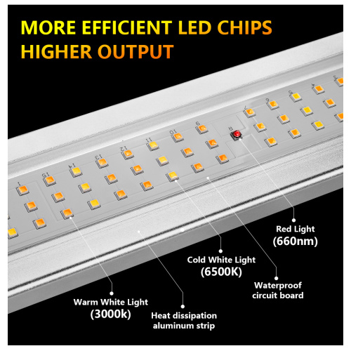 LED Dimmable Vertikal Terbaik Tumbuh Cahaya 650W