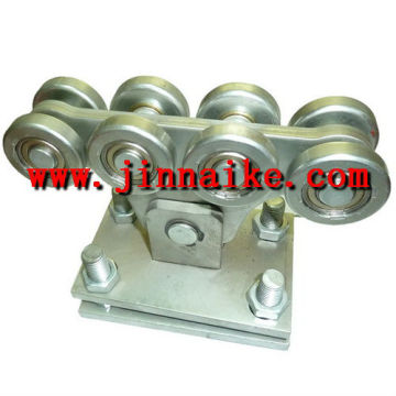 white galvanized metal gate wheels