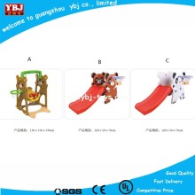 Children fashion plastic slide and swing