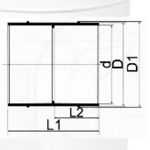 Пластиковая муфта из ПВХ для дренажа 110 мм