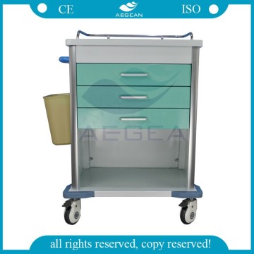 AG-MT034 good supplier medical emergency drugs trolley with wheels