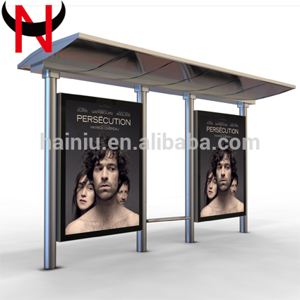 Indoor or Outdoor poster scrolling Customized Bus Shelter stop