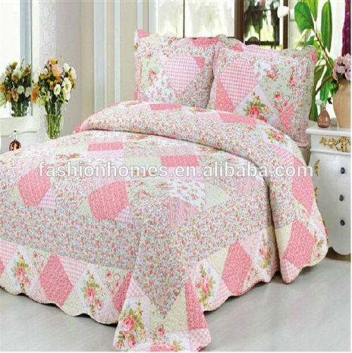 Bed sheet patchwork quilt/100% polyester microfiber bed sheet set