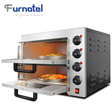 Double Deck Electric Pizza Snack Oven with Independent Chambers